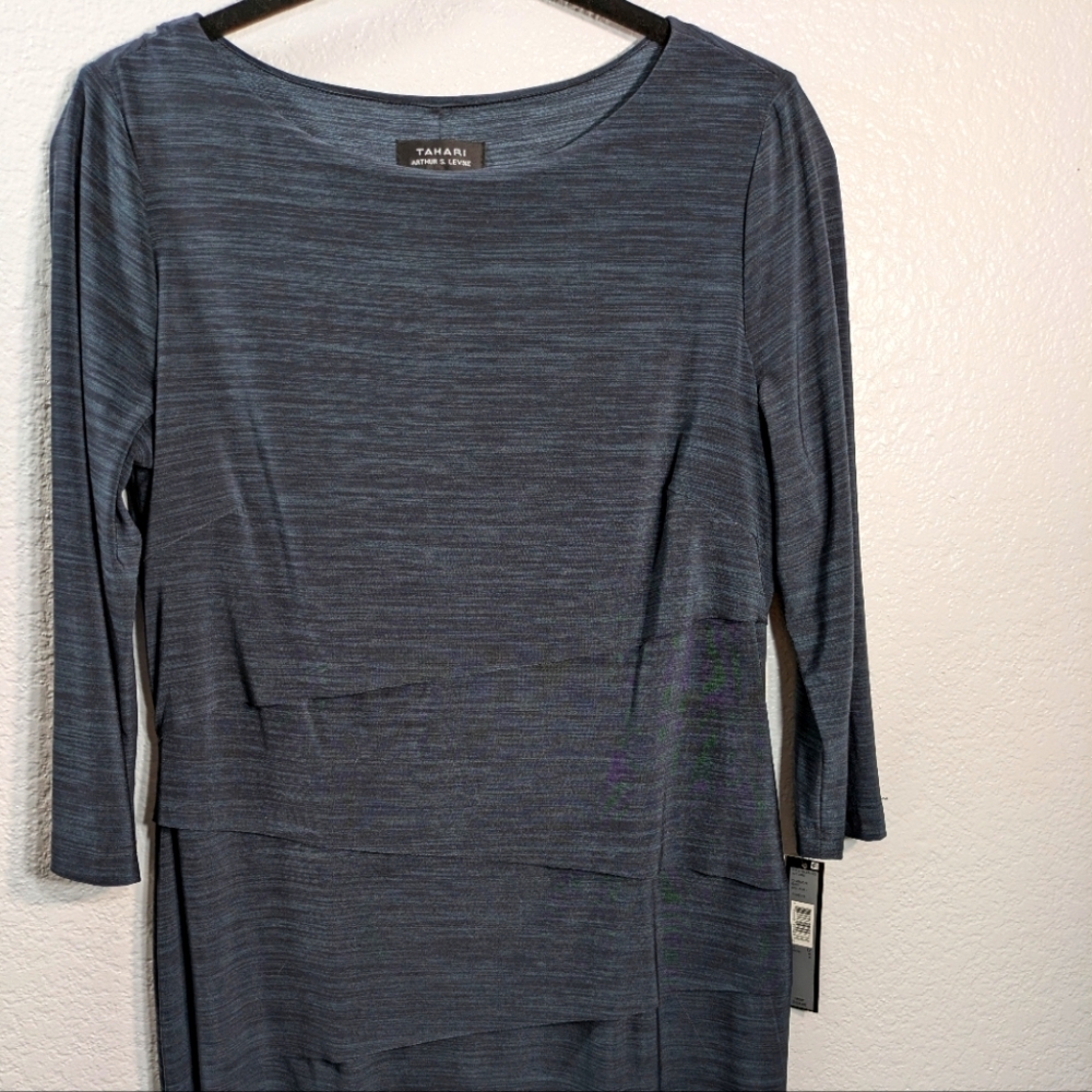 Tahari ASL Blue Dress